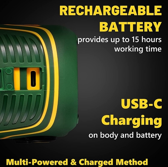 Cross Line Laser Level, with Expansion Angle, Type-C Rechargeable Battery, Green - Picture 9 of 9